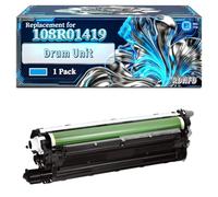 108R01419 Drum Unit Compatible for Xerox Phaser 6510 6510DN 6510N 6510DNI Printers, With Chip Large Capacity 58000 Pages (1 Pack Cyan)