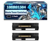 108R01504 Waste Toner Container Compatible for Xerox VersaLink C8000DT C8000W C9000DT Printers, With Chip Large Capacity 57000 Pages (2-Pack Black)