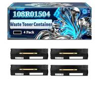 108R01504 Waste Toner Container Compatible for Xerox VersaLink C8000DT C8000W C9000DT Printers, With Chip Large Capacity 57000 Pages (4 Pack Black)