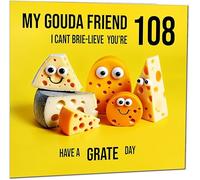 108th Friend Birthday Card - Cheese Pun Funny Best Friend Birthday Card for 108 Year old