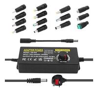 108W Universal Power Supply Adjustable DC 9V ~ 36V Variable Switching AC/DC Adapter 100V-240V AC to DC 36V 3A Converter with 14 Tips& Polarity Converter-3A Max