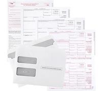 1099 INT Interest Tax Forms Set 4 Part 10 Pack for 2023 and Self-Seal envelopes. Kit for 25 Vendors, Laser Forms Designed for QuickBooks and Accounting Software