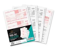 1099 NEC Forms 2021, 1099 NEC Laser Forms IRS Approved Designed for QuickBooks and Accounting Software 2021, 4 Part Tax Forms Kit, 25 Vendor Kit - Total 38 (108) Forms