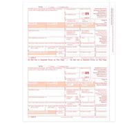 1099-R Copy A Tax Forms 2025, Red Ink Laser Forms for IRS Filing, Copy A ONLY, 25 Pack for Distributions, Compatible with QuickBooks