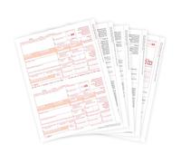1099-R Tax Forms 2025, 4 Part Laser Forms Kit with 3 1096 Transmittals, 25 Pack for Distributions, Compatible with QuickBooks