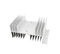 10A-150A Solid State Relay SSR DA AA DD Aluminum Fins Single Phase Aluminum Heat Sink Dissipation Radiator Newest Rail Mount(Single SSR 10-80A)