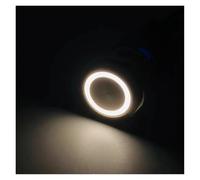 10A 15A 20A waterproof high current metal button switch 16MM19MM22MM automotive LED self-locking reset switch 3V5V6V12V24V220V(White circles,19MM(15A))