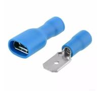 10A 15A 24A Wire Connectors 100Pcs Multi-Size Electrical Kit | 100-piece set, male and female pairs, quick crimp installation, 22-16AWG red, 16-14AWG blue, 12-10AWG yellow