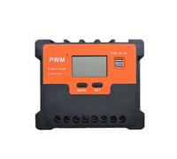 10A/20A/30A/40A/50A/60A PWM Solar Charge Controller 12V/24V Battery Equalizer Charger Solar Controll Regulator(20A,OneColor)
