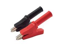 10A 20A 30A 50A Clip Crocodile Adapter 2mm 4mm Plug Probe for Multimeter Pen Test Lead Cable Insulated A2(5mm 10A 1pair)