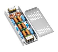 10A Filter, 4-Stage Suppressor Electromagnetic Interference, Common Power EMC Audio Amplifier Cleaner with Housing