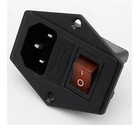 10A Fuse ! Power Socket With Rocker Switch Ac 3 Terminal With Fuse Holder Connector 5Pcs(8)