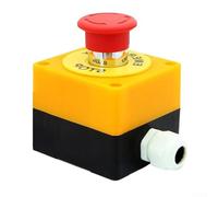 10A Latching E-Stop Push Button Switch XB2-BS542 22mm Mushroom Head 1NC DPST for Industrial Machinery Control Panel Safety