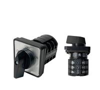 10A LW8-10 Changeover 2 Poles 3 Levels Position 8/12 Terminals Silver Contact Rotary Cam Switch 1Pcs(2 Poles)