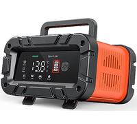 10Amp Car Battery Charger, 12V/24V Automatic Smart Battery Charger/Maintainer with Temperature Compensation, Car Battery Repair and Desulfator for Car, Motorcycle, SUV, Lithium Batteries & AGM