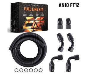 10AN Fuel Tank/Cell Braid Oil/Fuel Hose Line+Hose End Fitting Separator Kit 12FT