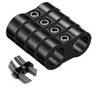 -10AN Hose Separator Clamp - Fuel line Mounting Clamps,Aluminum Hose Fitting Adapter, Great for 5/8 Fuel Hose, Oil Line, Brake Line, Water Pipe and Gas Line,4Pcs/Pack,Black