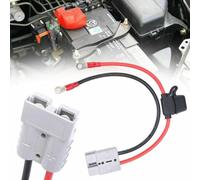 10Awg 50A Battery Charging Cable Kit With M8 Ring Terminal, Waterproof High Temp Resistant For Solar Panel Ev Power Supply