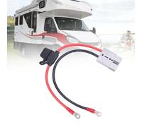 10AWG 50A Battery Charging Cable Kit With M8 Ring Terminal, Waterproof PVC Copper Wire For Solar Panel EV Power Distribution