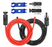 10AWG Solar Extension Panel Cable - 20FT Solar Wire with Waterproof Female and Male Connector and Solar Panel Adaptor Kit Tool PV Wire for RV, Home, Boat, Solar Panels(20feet Red + 20feet Black)