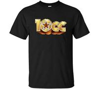 10Cc Albums Recorded at Strawberry Studios Pullover Men's Crewneck T-Shirt Short Sleeve Top Unisex Pure Cotton Tee Black XXL