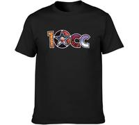 10Cc Art Unisex T-Shirt Black Mens Tops Casual Tees