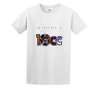 10Cc The Very Best of Rock Customized Casual Round Neck T Shirt White S