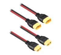 10cm 14AWG XT60 Connector Male Plug & Female Silicone Wire 20A, 2 Pairs | XT60 Cable Tinned Copper for RC Lipo Battery FPV Drone Solar Panel RV Wiring Vehicle Modification
