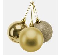 10cm/3Pcs Christmas Baubles Shatterproof Gold, Christmas Tree Decorations Ball Ornaments Balls Xmas Hanging Decorations Holiday Decor - Shiny,Matte,Glitter
