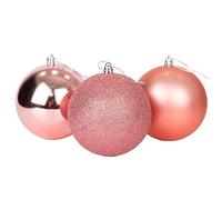 10cm/3Pcs Christmas Baubles Shatterproof Rose Gold, Christmas Tree Decorations Ball Ornaments Balls Xmas Hanging Decorations Holiday Decor - Shiny,Matte,Glitter