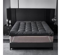 10cm Anti-Allergy Microfibre Bounce Comfy Mattress Topper, Grey (King: 150 x 200 cm)