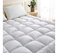 10cm Bounce Extra Thick Mattress Topper King Size Bed -1200 GSM Deep Filling Super Soft Fluffy & Comfy, Quilted Box Stitched Mattress Top Covers With Strong Corner Elasticated Straps (King)