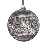 Sienna Glass Friendship Ball, 10cm, Silver, gift boxed with ribbon and gift tag