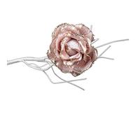10cm Clip on Rose Flower Christmas Tree Decoration - Rose Gold