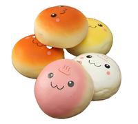 10CM Cute Smiling Expression Kawaii Squishy Bread Keychain Bag Phone Charm Strap