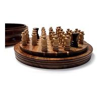 10cm Diameter WOODEN PEG SOLITAIRE BOARD GAME classic wooden solitaire game | strategy board game | family board game | games for one | board games | Premium travel solitaire set