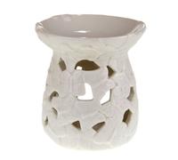 10Cm Embossed Butterfly Ceramic Fragrance Incense Oil Burner
