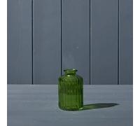 10cm Emerald Green Ribbed Glass Bottle Small Stem Bud Vase Wedding Home Decor