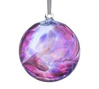 Hanging Glass Friendship Ball 10cm diameter , Amethyst