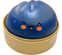 10cm Giant Dumpling Squishy Toy, Dumpling Stress Toy, Toy Dumplings with Steamer Box, Large Stress Relief Sensory Ball, Soft Squeeze Decompression Dough Fidget Toys, 8 Colors (D)