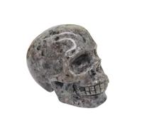 10cm Hand Carved Flame Stone Skull Crystal Gifts 1pcs