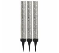 10cm Ice Sparkling Fountain Candles 3pack, Ideal for: Birthdays, Weddings, Anniversaries, Restaurants and Special Celebrations (Silver)