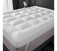 10cm Mattress Topper Double Bed - Extra Thick 4 Inches Bounce Back with Elasticated Corner Straps Ultra Soft and Breathable, Hypoallergenic Comfy Bed Mattress Toppers (Double)