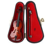 10cm Mini Wooden Cello Model Musical Instrument Replica, Miniature Cello for Display, Handmade Basswood Instrument Ornament with Gift Box, Home Desk & Office Decor
