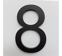 10cm Modern House Plaque Number Self Adhesive Acrylic Door Plates 4 Inch 0-9 Matte Black with 3m Stickers, for Digital Home Hotel Indoor Outdoor Street Address Mailbox Numbers Sign, Anti-Rust (8)