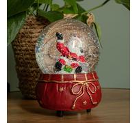 Samuel ALEXANDER 10cm Red Wind up Musical Snow Sphere with Santa Scene