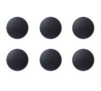 10cm Round Faux Leather Coasters, 6Pcs Black Cup Coasters, Heat Resistant Table Protector for Home Office