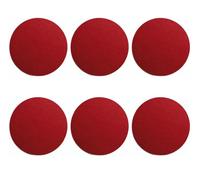 10cm Round Felt Coasters, 6Pcs Red Cup Coasters, Heat Resistant Table Protector for Home Office