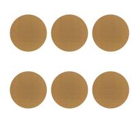 10cm Round Stainless Steel Coasters, 6Pcs Gold Cup Coasters, Heat Resistant Table Protector for Home Office