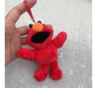 10cm Sesame Street Elmo Cookiemonster Cute Plush Soft Stuffed Cartoon Toys Dolls Kids Gift Keychain Pendant Decoration Red